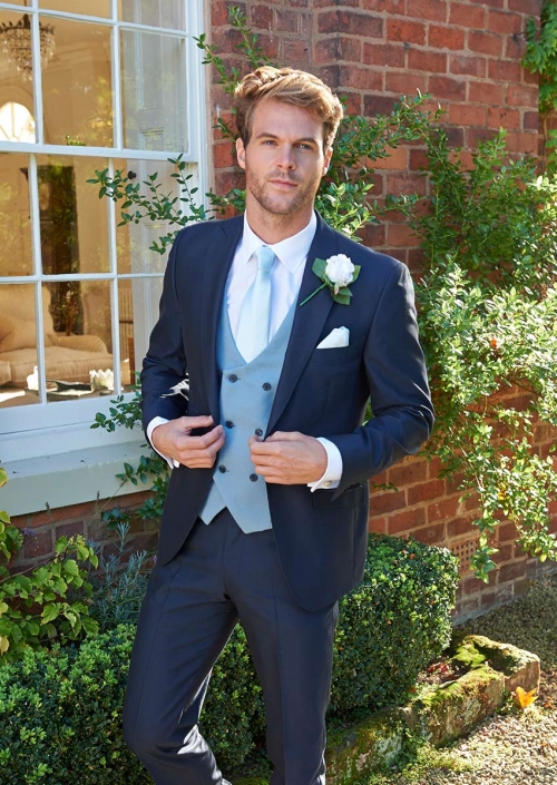Navy Mohair Lounge Suit