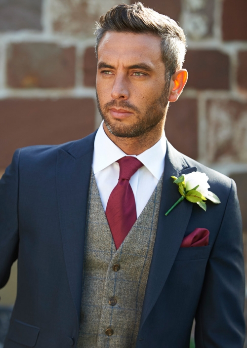 Navy Mohair Lounge Suit