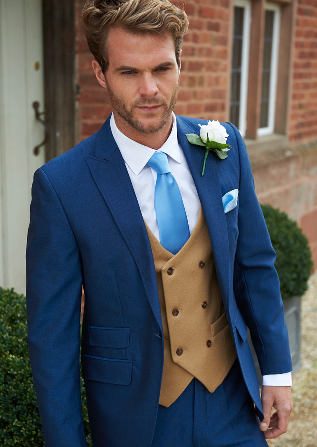 Royal Blue Mohair Lounge Suit