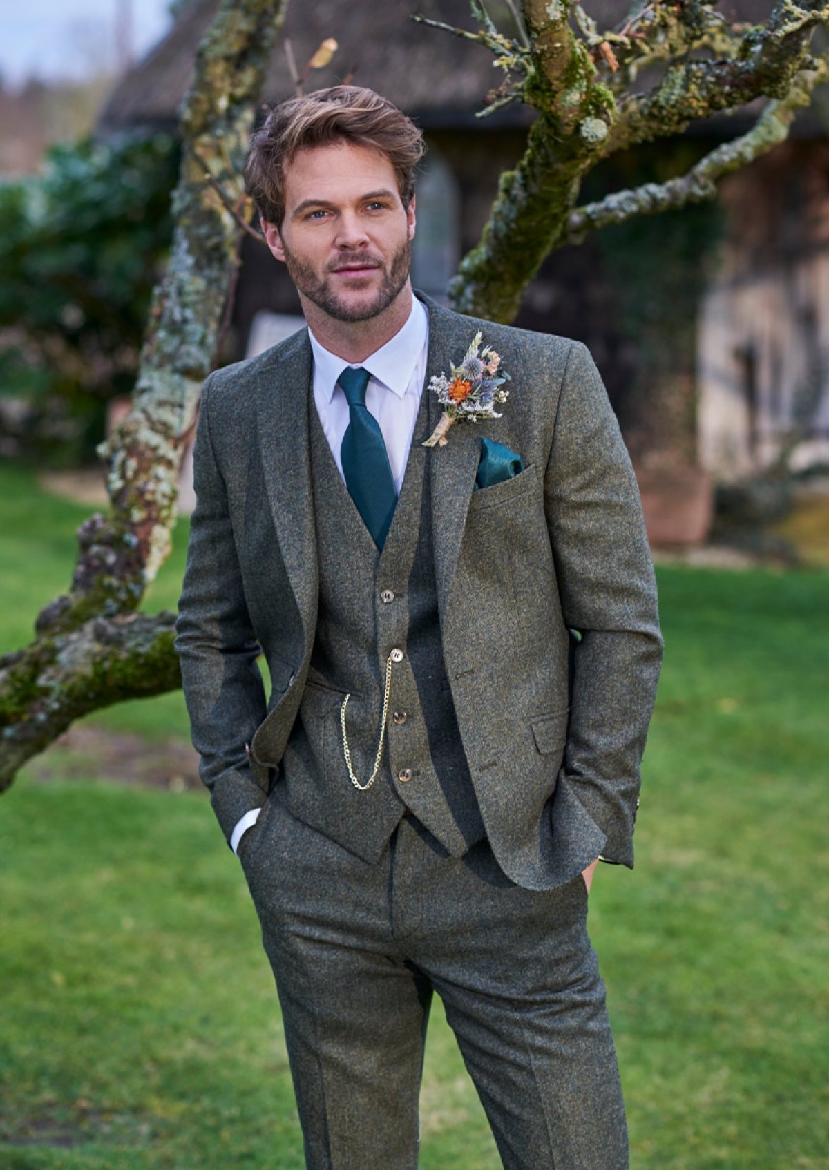 Green Tweed Suit Tweed Suits Men's Wedding Hire Coles Menswear