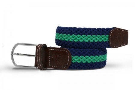 Swole Panda Woven Stripe Belt - Blue/Green