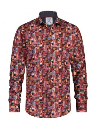 Fish Named Fred Tickets Print Shirt - Red