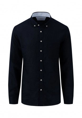 Fynch-Hatton Pure Linen Shirt - Navy